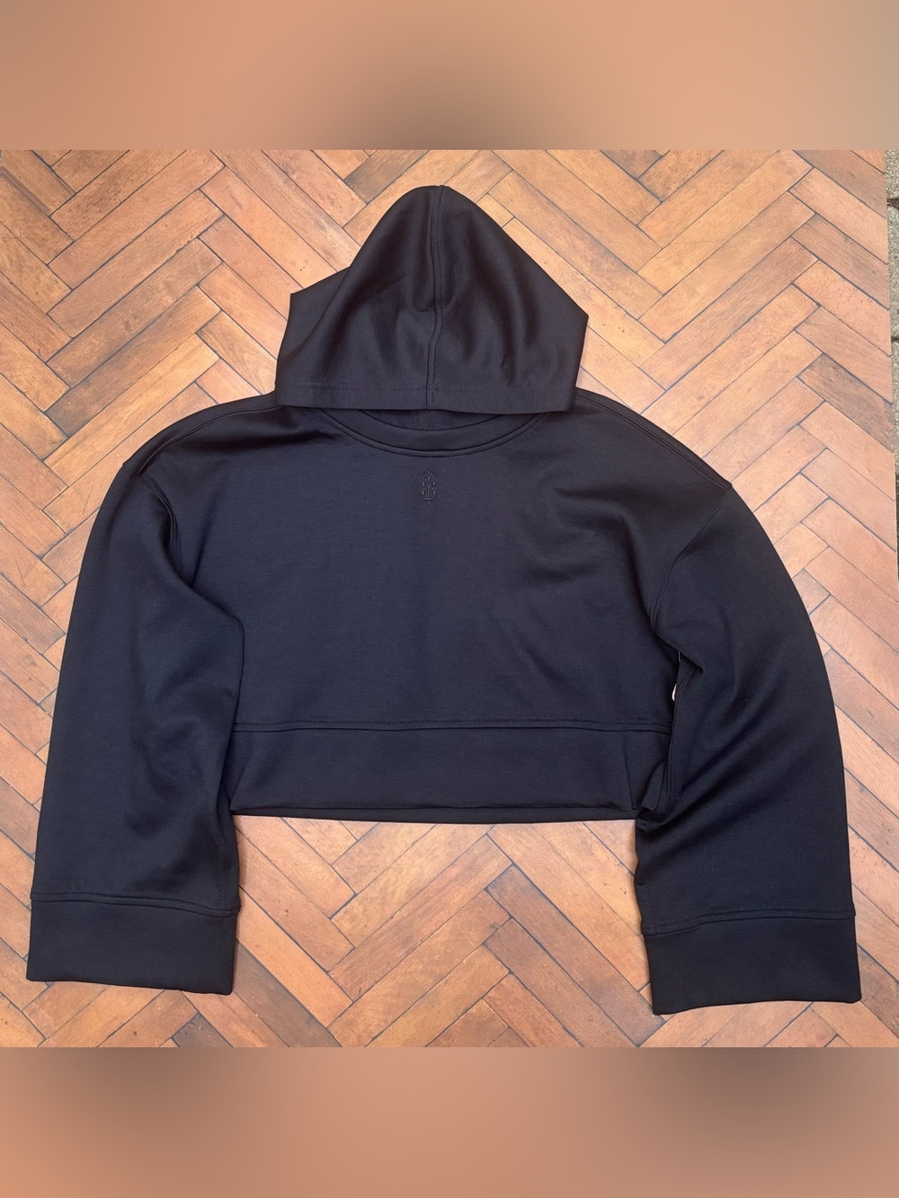 NWT Free People Movement Playing Games Cropped Hoodie In Black Size XS